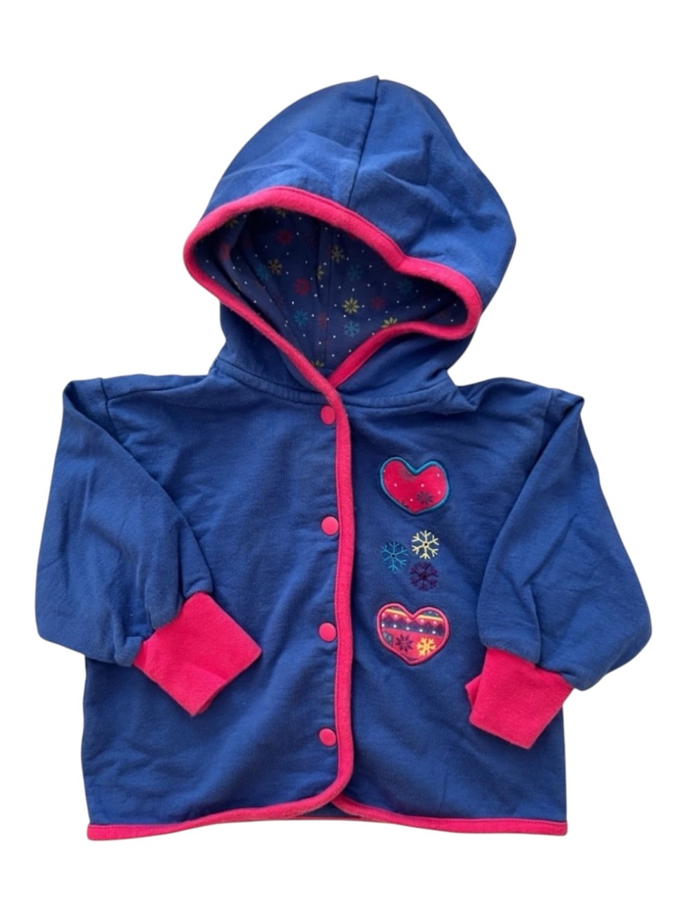 Vintage 90s Snowflake Pattern Baby Hoodie